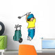 cartoon golfer Wall Decal