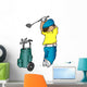cartoon golfer Wall Decal
