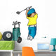 cartoon golfer Wall Decal
