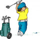 Cartoon Golfer Wall Decal