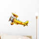 Yellow Cartoon Plane Wall Decal