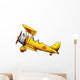 Yellow Cartoon Plane Wall Decal