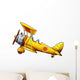 Yellow Cartoon Plane Wall Decal