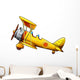 Yellow Cartoon Plane Wall Decal
