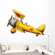 Yellow Cartoon Plane Wall Decal