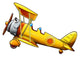 Yellow Cartoon Plane Wall Decal