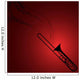 Trombone with Musical Symbols Wall Decal