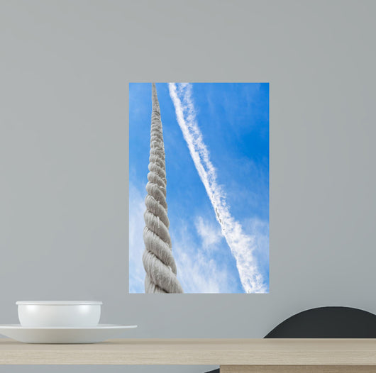 Rope Rises to Blue Wall Decal