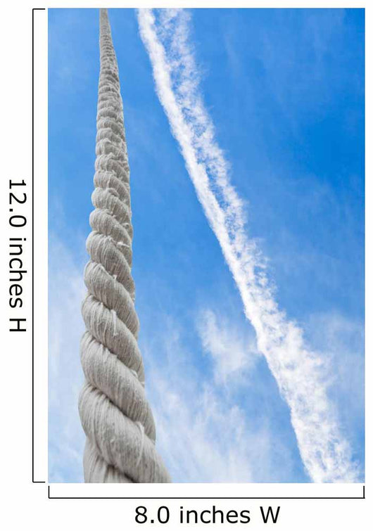 Rope Rises to Blue Wall Decal