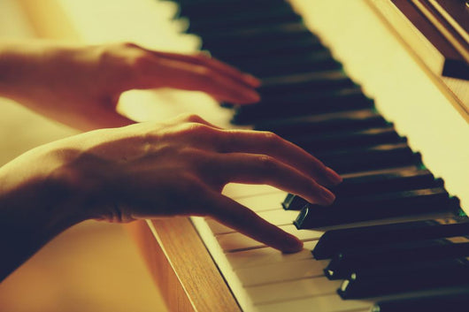 Woman Hands Playing Piano Wall Decal
