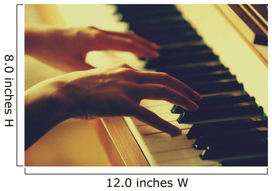 woman hands playing piano Wall Mural