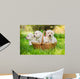 Three Puppies Basket Wall Decal