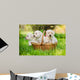 Three Puppies Basket Wall Decal