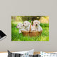 Three Puppies Basket Wall Decal