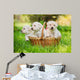 Three Puppies Basket Wall Decal