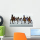 White Turf Racing Wall Mural
