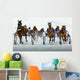 White Turf Racing Wall Mural