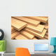 Closeup Wooden Boards Construction Wall Decal