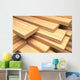 Closeup Wooden Boards Construction Wall Decal