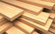 Closeup Wooden Boards Construction Wall Decal
