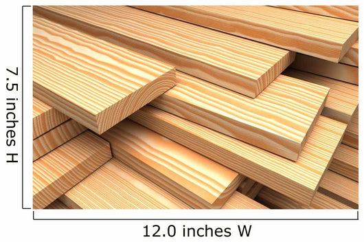 Closeup Wooden Boards Construction Wall Decal