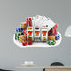 Casino Slot Machine with Wall Decal