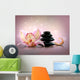 Spa Stones and Orchid Wall Mural
