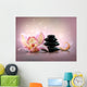 Spa Stones and Orchid Wall Mural