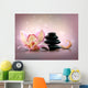 Spa Stones and Orchid Wall Mural