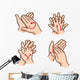 Person Washing Hands Wall Stickers Wall Decal