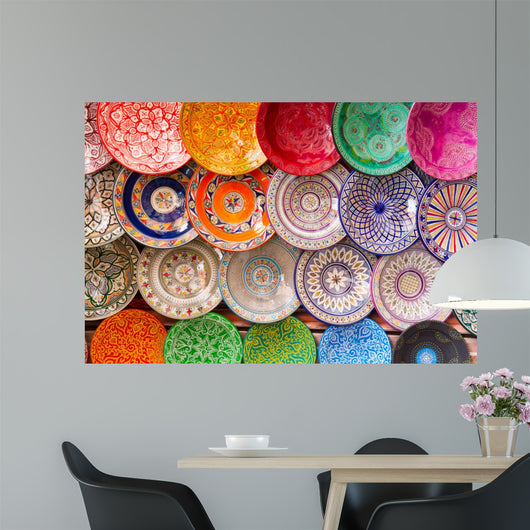Traditional Arabic Colorful Clay Wall Decal