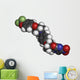 Delamanid tuberculosis drug molecule. Wall Decal