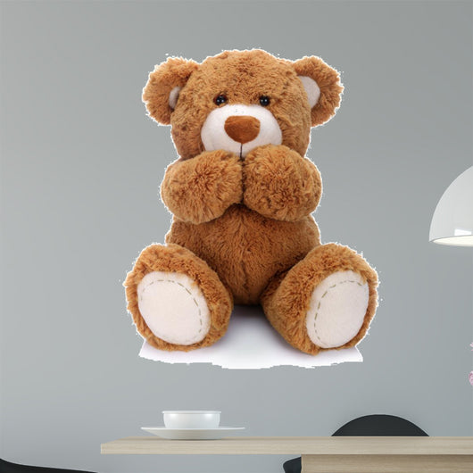 Teddy Bear White Wall Decal
