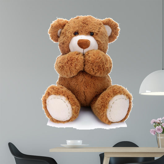 Teddy Bear White Wall Decal