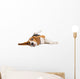 Beagle Dog on White Background Wall Decal