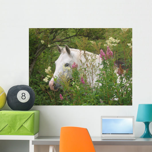 Picturesque Garden Horse Wall Mural