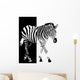 Black white zebra Wall Decal