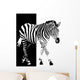Black white zebra Wall Decal