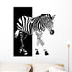 Black white zebra Wall Decal