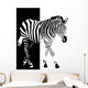 Black white zebra Wall Decal