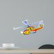 Cartoon Helicopter Illustration for Wall Decal