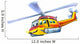 Cartoon Helicopter Illustration for Wall Decal