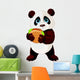 Panda Eats Hamburger Wall Decal