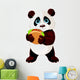 Panda Eats Hamburger Wall Decal