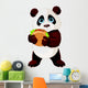 Panda Eats Hamburger Wall Decal
