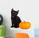 Cute Black Kitten Next Wall Decal
