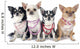 Four Fashionable Chihuahuas Wall Decal