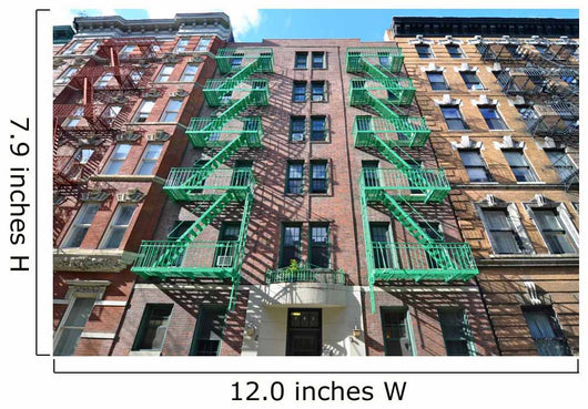 Old Building with Fire Wall Decal