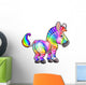 Cartoon Rainbow Zebra Wall Decal