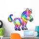 Cartoon Rainbow Zebra Wall Decal